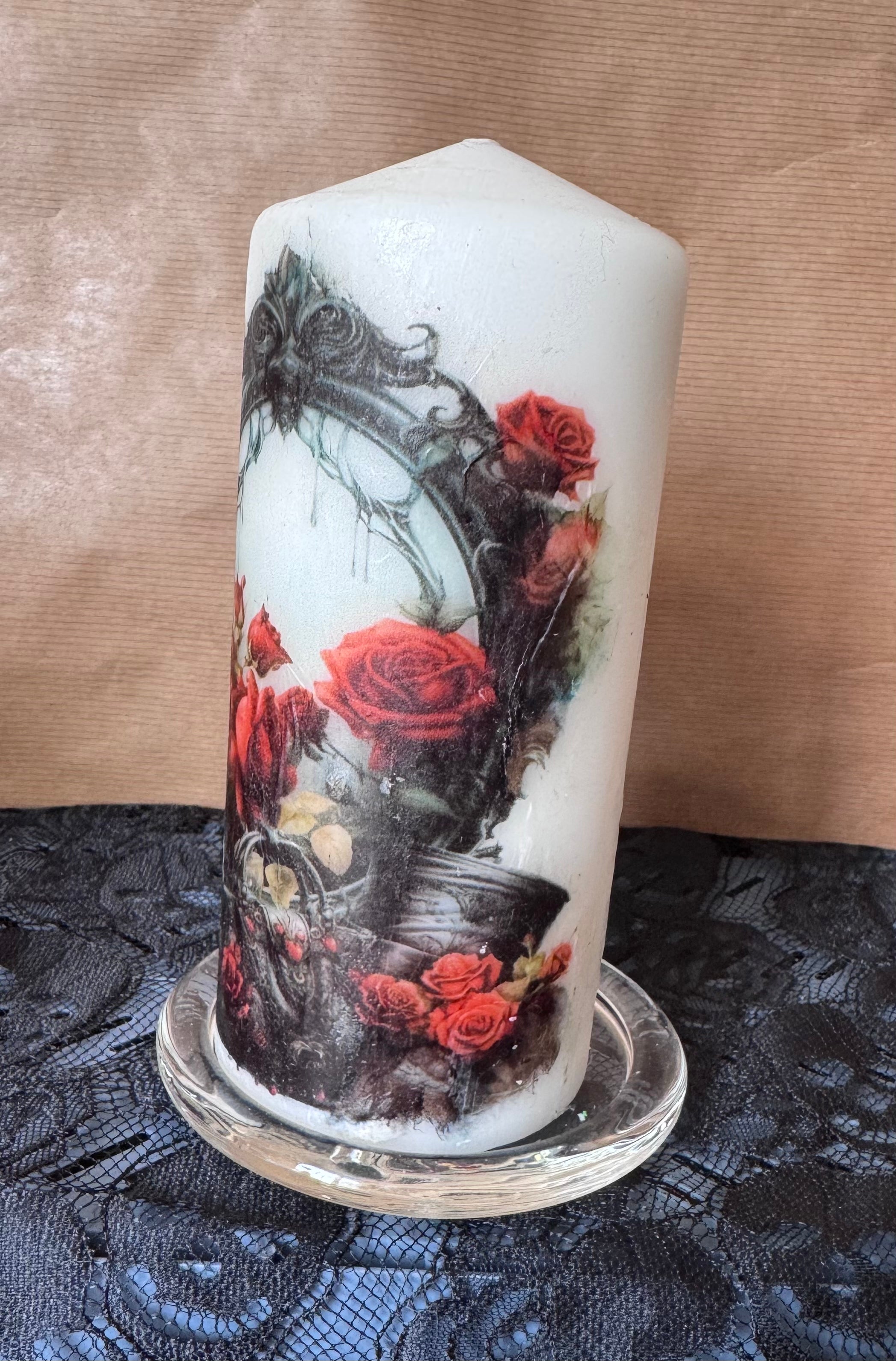 Decoupage Candle
