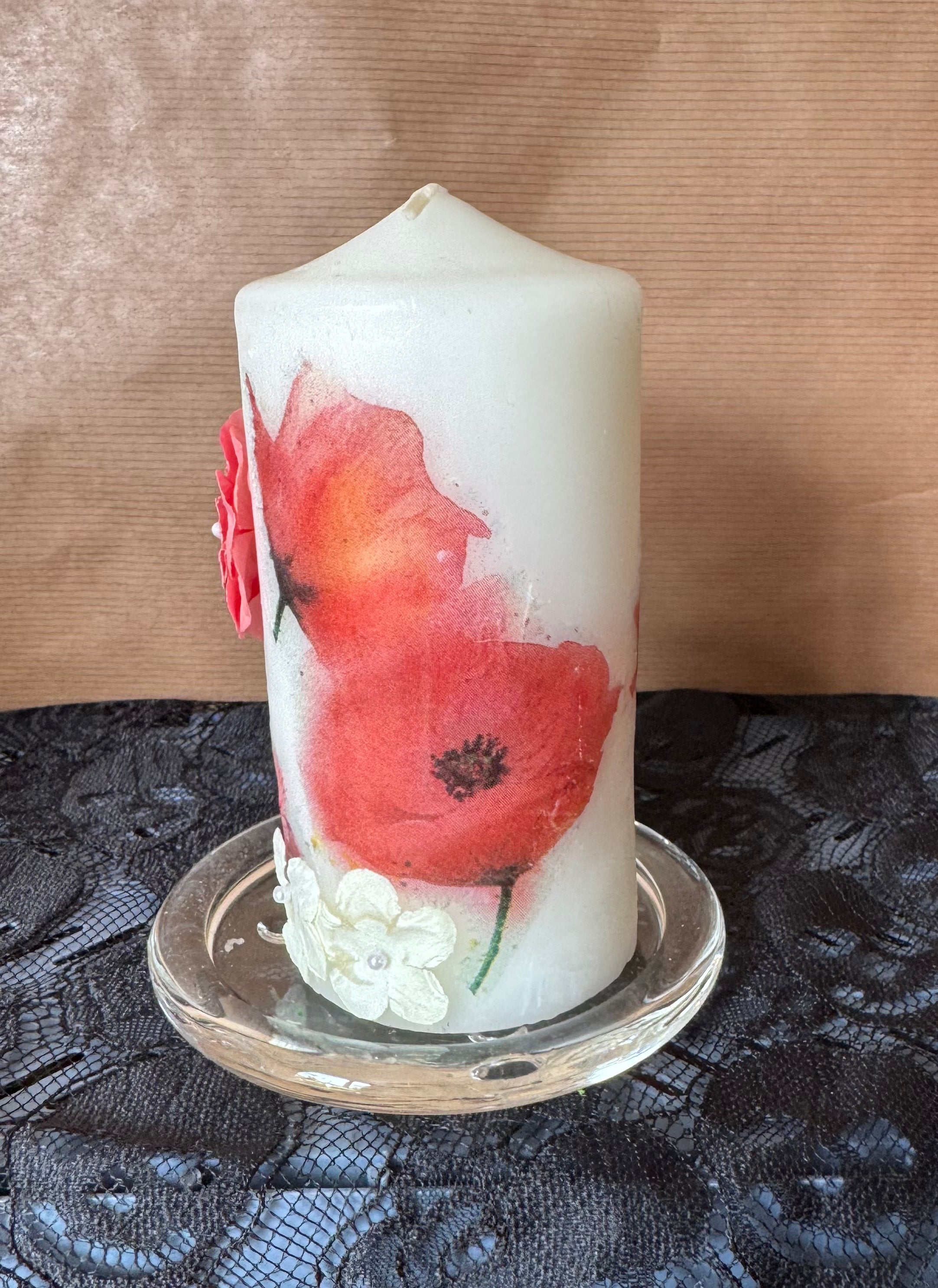Decoupage Candle